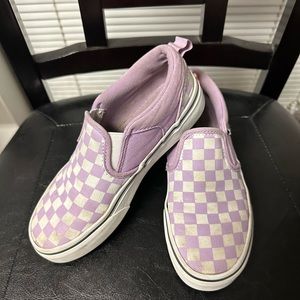 Slip On Vans Asher Lavender Checkered Size 1